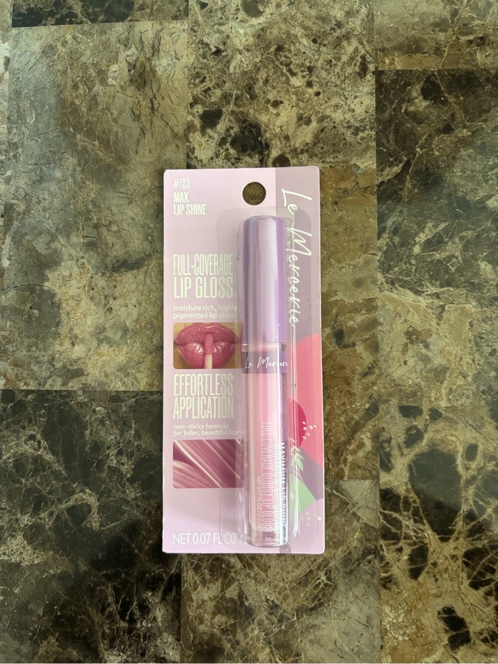 Le Mercerie Max Lip Shine Lip Gloss #723 Full Coverage Makeup Lips Pigmented New